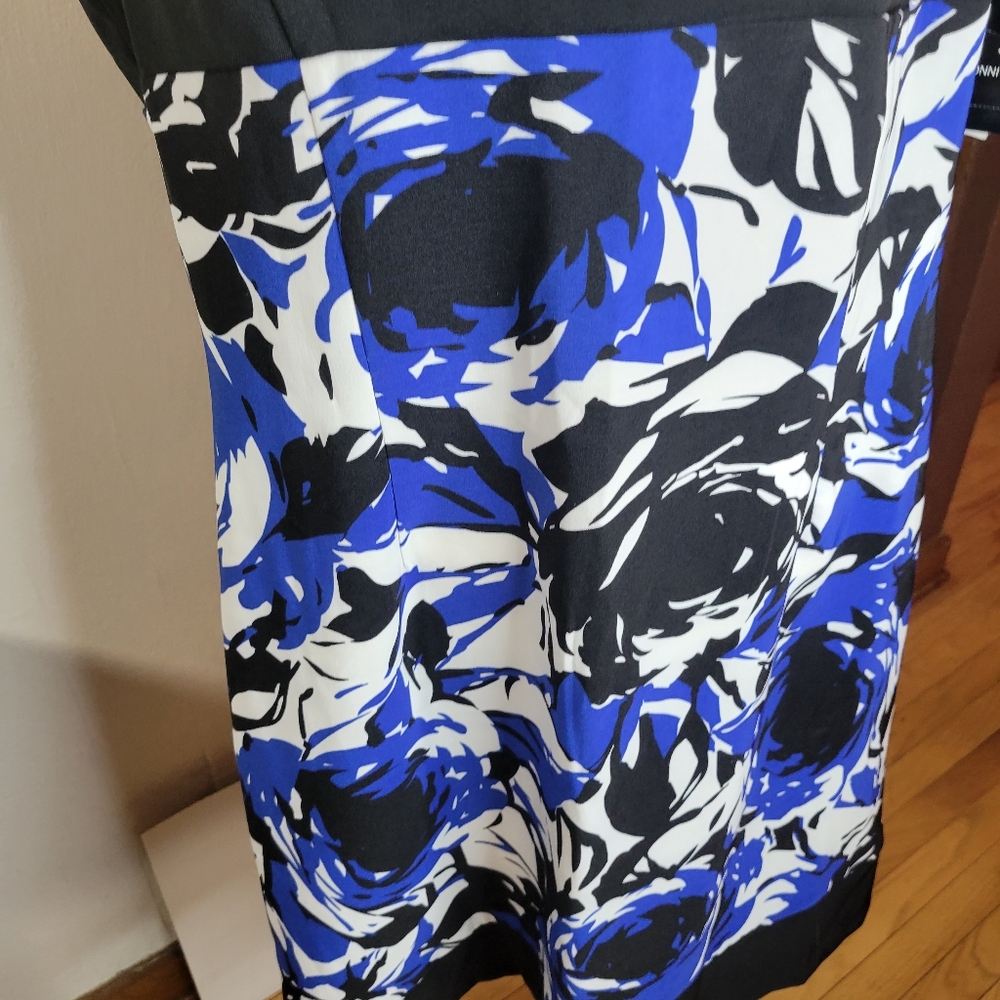 NWT Ronni Nicole Black and blue Floral Tank Dress Size 18 - Picture 3 of 11